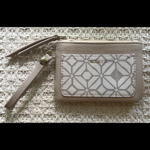 Rosetti Wristlet Wallet Zipper Coin Purse Leather